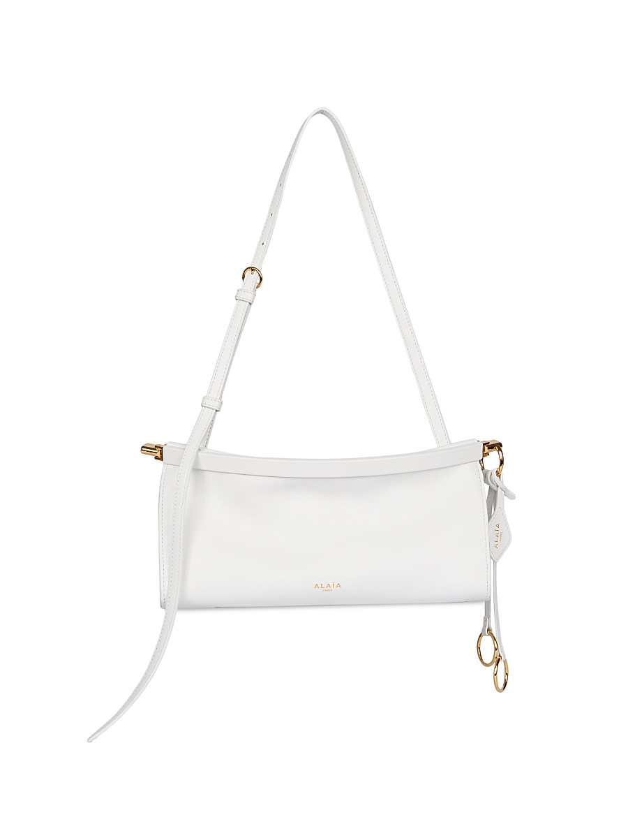 Women's Le Click Leather Shoulder Bag - Blanc Optique | Saks Fifth Avenue
