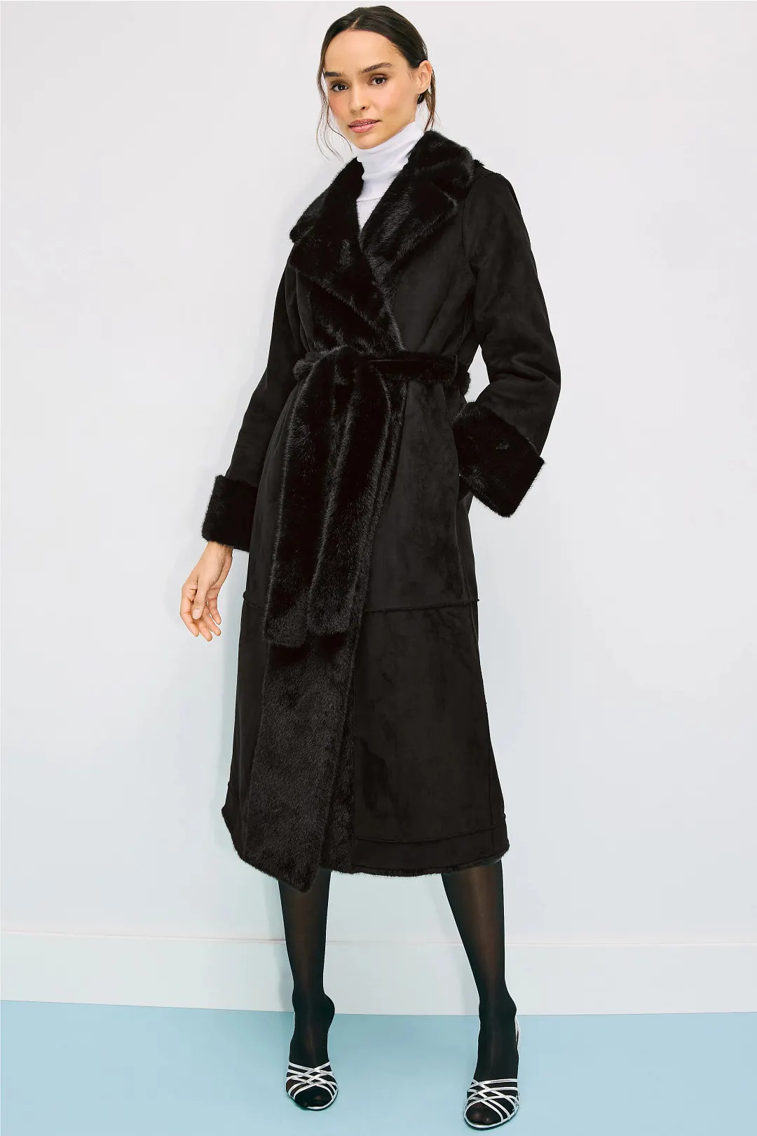 Faux Suede And Fur Coat | Rent the Runway