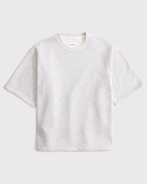 Women's Oversized Short-Sleeve Fleece Tee | Women's 20-50% Off All Sweatshirts & Sweatpants | Abe... | Abercrombie & Fitch (US)