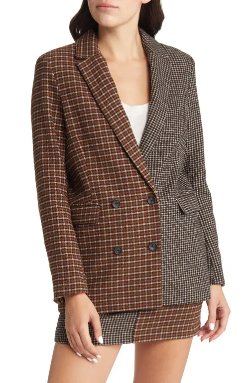 Rails Cody Blazer in Mixed Mini Check at Nordstrom, Size Large | Nordstrom