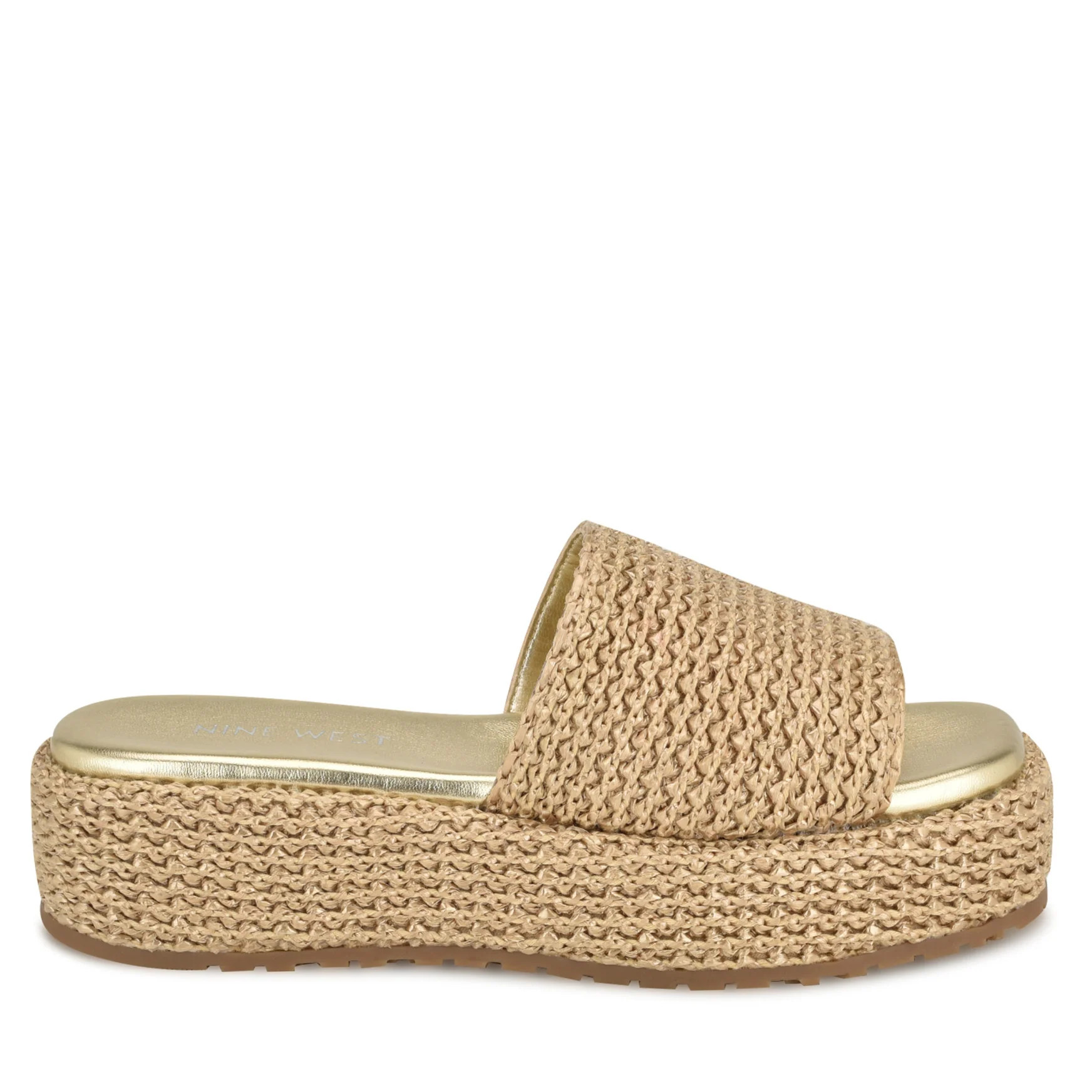 Women's Keziah Flatform Slide Sandals - Platino | Nine West | Nine West (US)