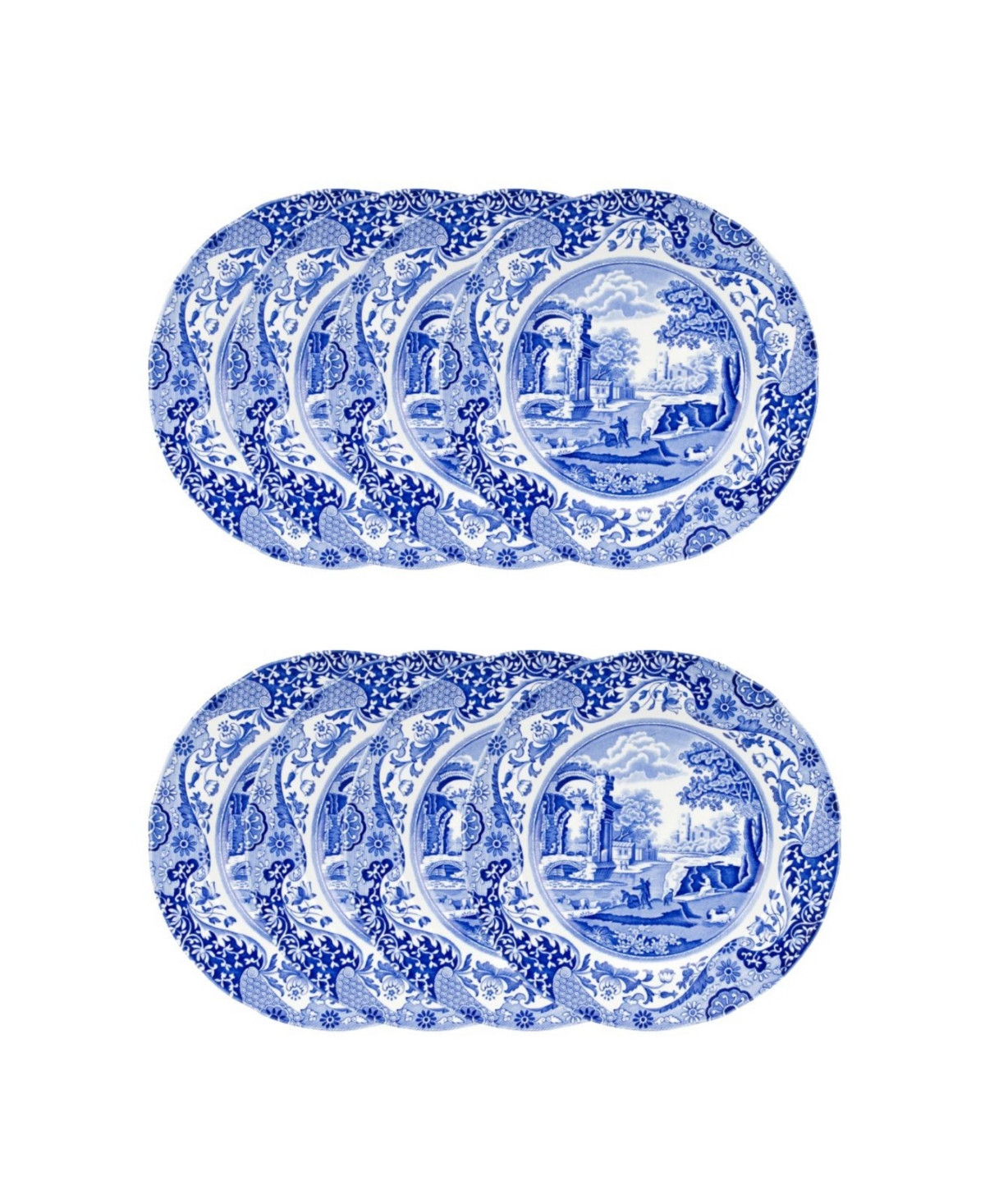 Spode Blue Italian Dinner Plates, Set of 8 - Blue | Macy's