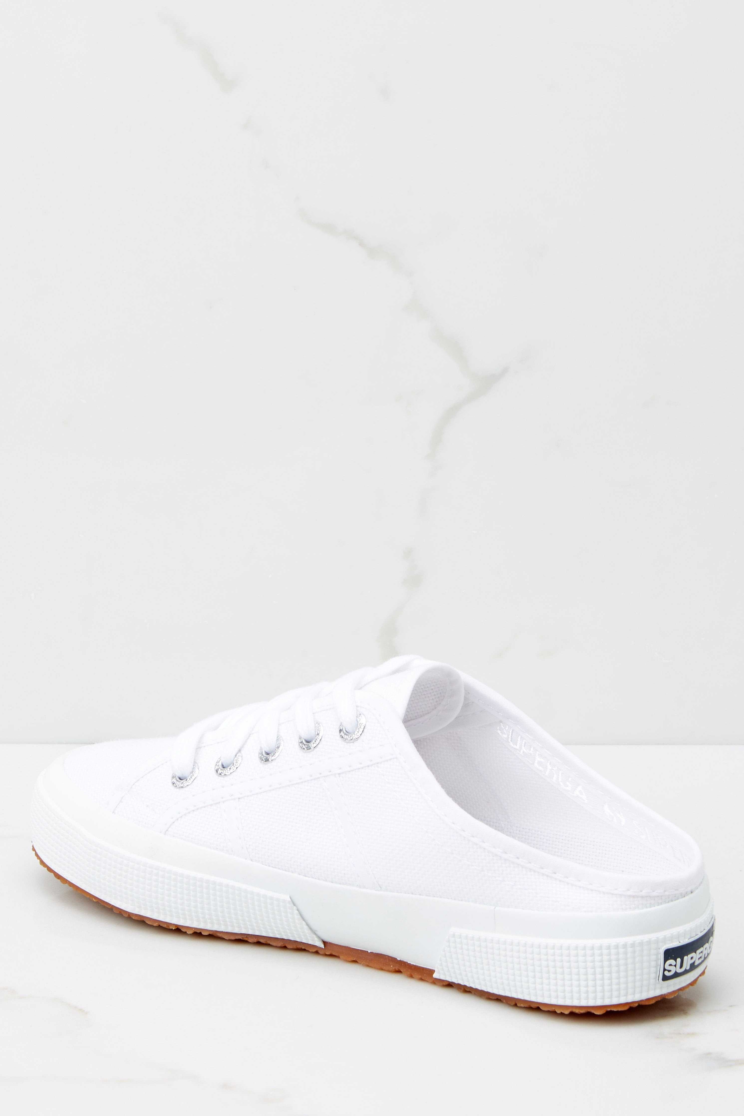2402 Cotw White And Silver Mule Sneakers | Red Dress 