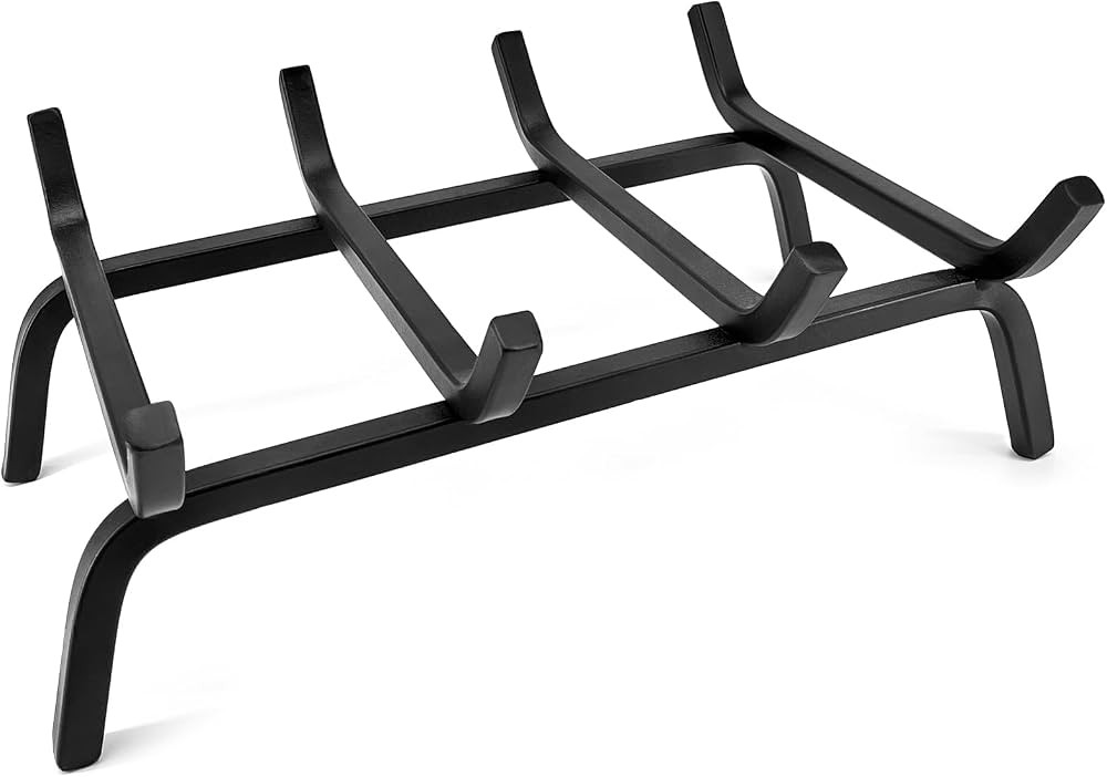 CADANI Fireplace Grate 14" Fire Grate - Fireplace Log Holder - Cast Iron Fireplace Log Grate with... | Amazon (US)