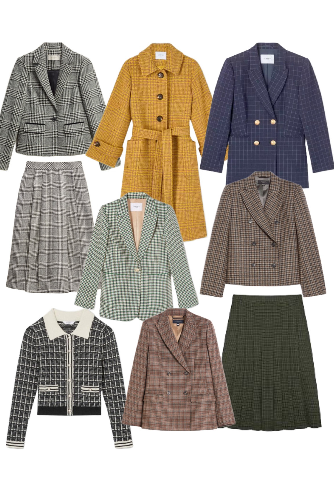 Checks you have to check out! Check coats, jackets, skirts and trousers and the must have pieces to kick start your autumn winter 2024wardrobe 🍁 

From LK Bennett’s mustard belted coat, green tailored short suit and navy double breasted jacket to Hobbs London’s monochrome Prince of Wales check jacket and coordinating full skirt you can wear as a suit or separately. 

Other favourites are the Weekend by Maxmara crop jacket and Brora’s green check skirt. 

Remember to use my LK Bennett code REBECCALIPKINAUTHOR15 for a 15% discount on full price styles via their website 

#LTKautumn #LTKeurope #LTKuk