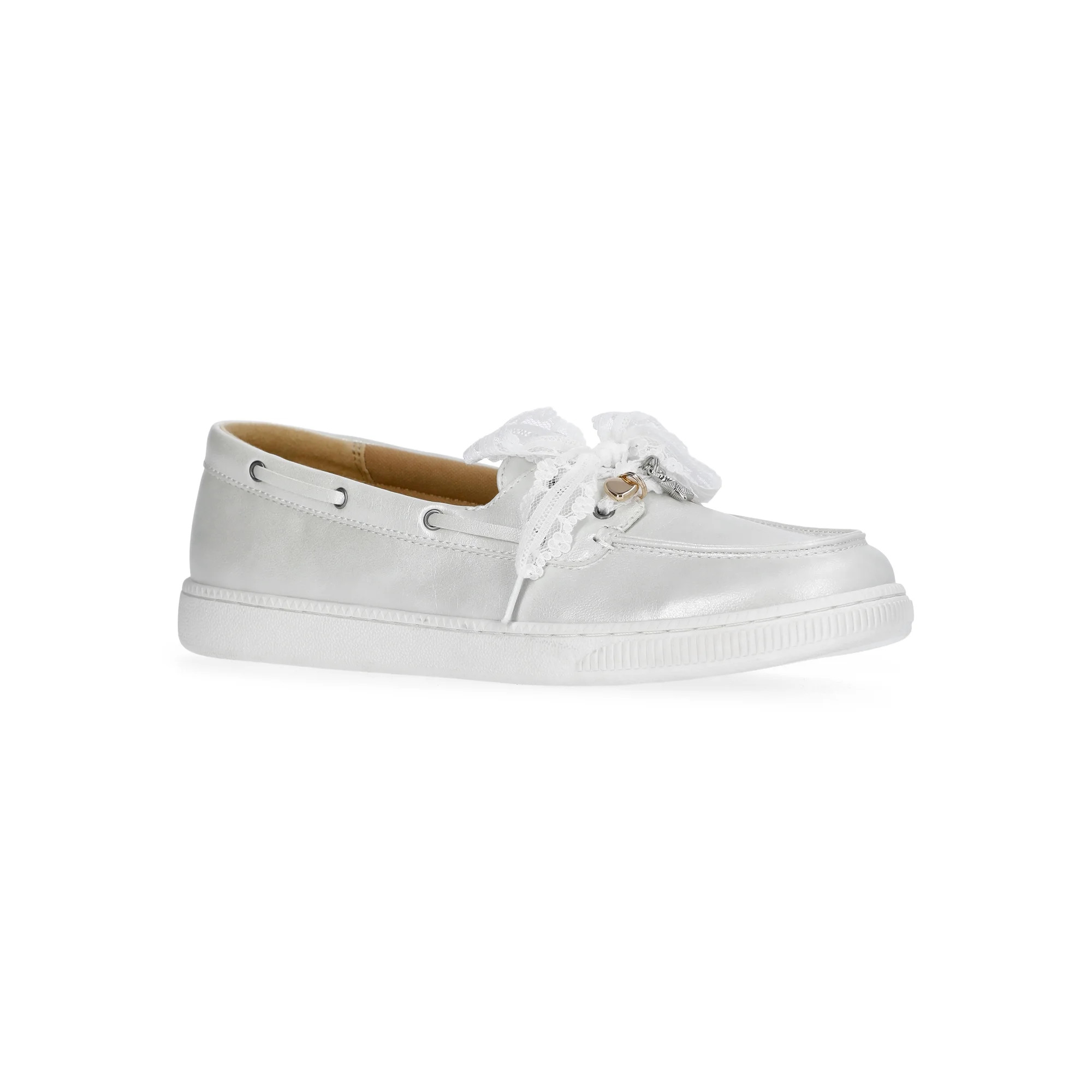 Weekend Academy Girls Lace Charm Boat Shoes | Walmart (US)
