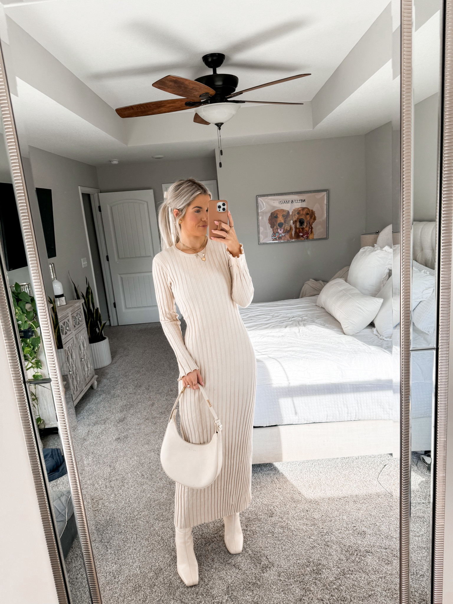 what i wore wedding dress shopping ✨ size small in dress and you guys, i LOVE this amazon find. so flattering and so so comfortable! boots are true to size and such a good staple too 

#LTKstyletip #LTKSeasonal #LTKfindsunder50