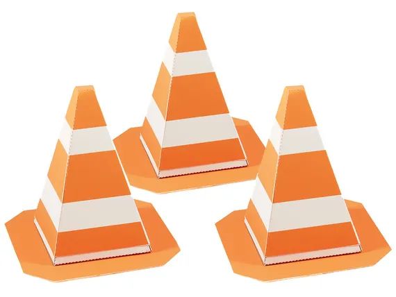 Construction Site Cone Favor Box - Great for construction site themed party, birthday party - Pri... | Etsy (US)