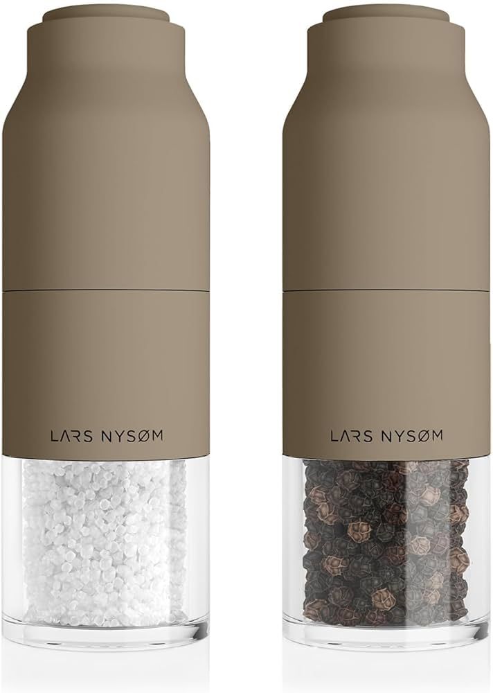 LARS NYSØM Stainless Steel Salt and Pepper Mill Set with Adjustable Ceramic Grinder I Manual Spi... | Amazon (US)