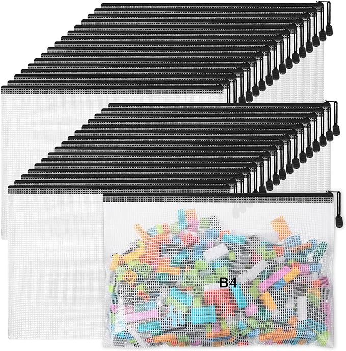 Jetec 32 Pcs Mesh Zipper Bags Toy Storage Bikini Organizer Bags Waterproof Zipper Pouches Reusabl... | Amazon (US)