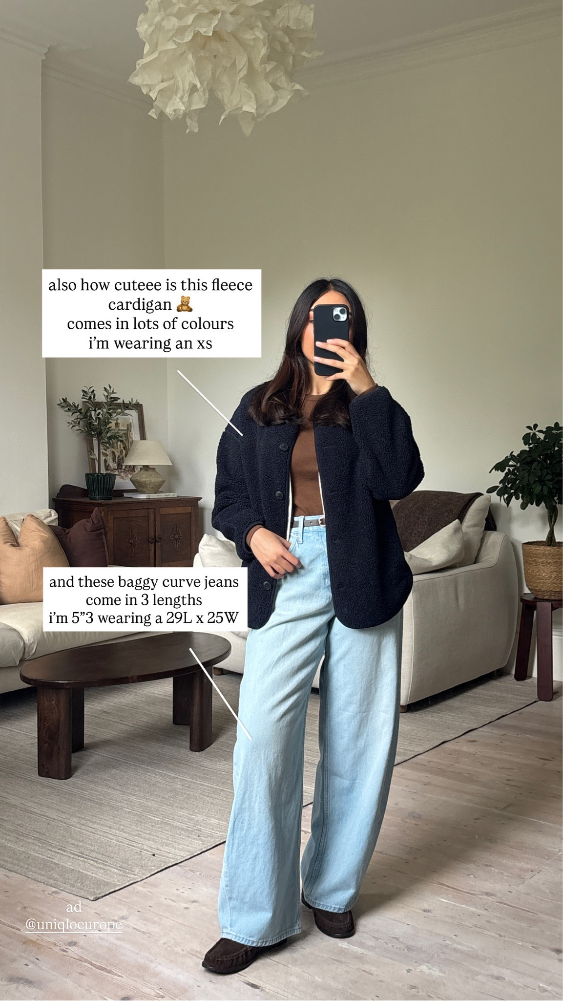 AD uniqlo september uniqlo autumn winter fleece cardigan fleece jacket navy jacket navy cardigan basic top chocolate brown ribbed top chocolate brown belt puffertech compact vest baggy curve jeans pettie friendly jeans petite blue jeans #lifewear #uniqloeurope 

#LTKSeasonal #LTKfindsunder50 

#LTKeurope