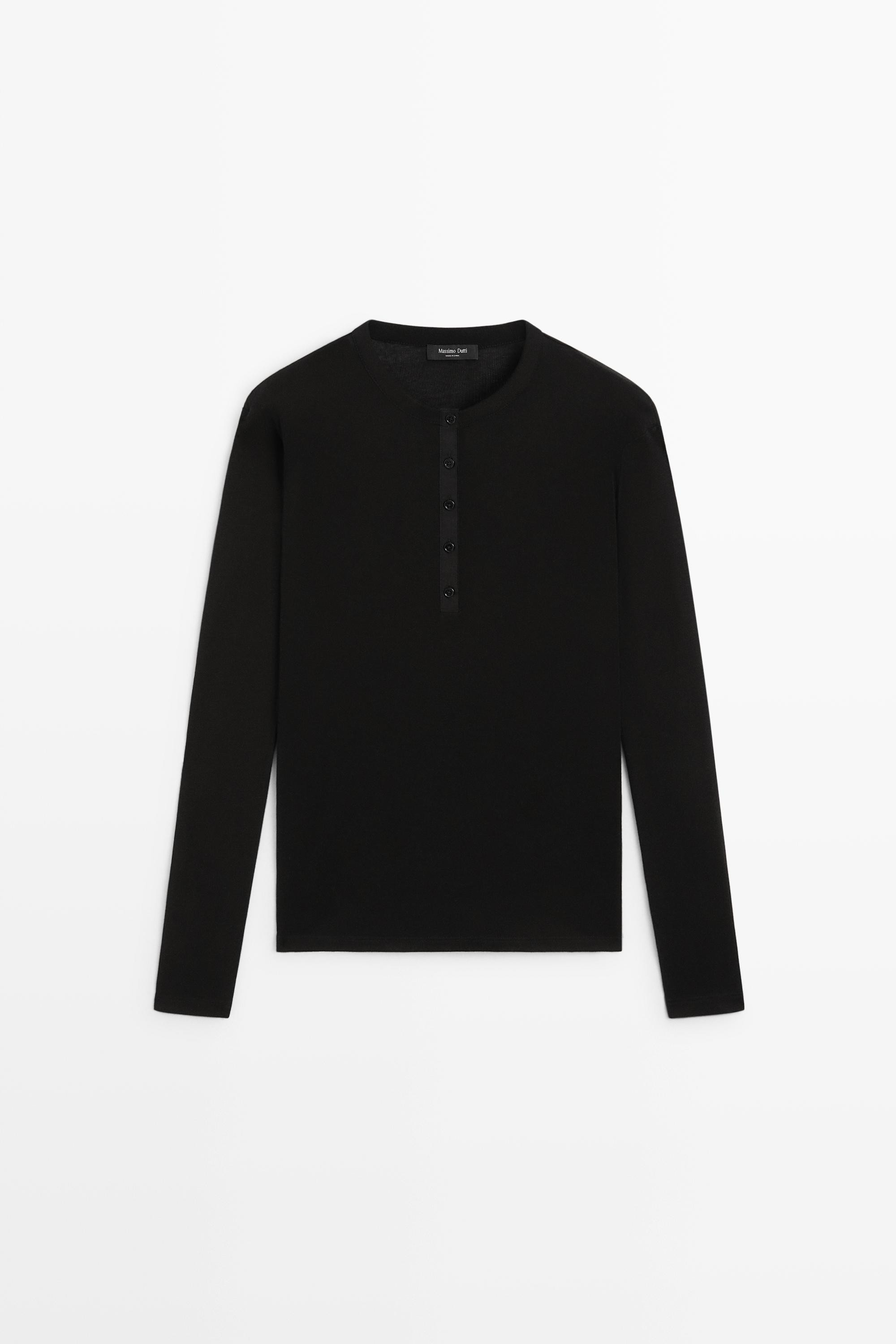 T-shirt tunisien boutonn\u00e9 | Massimo Dutti FR