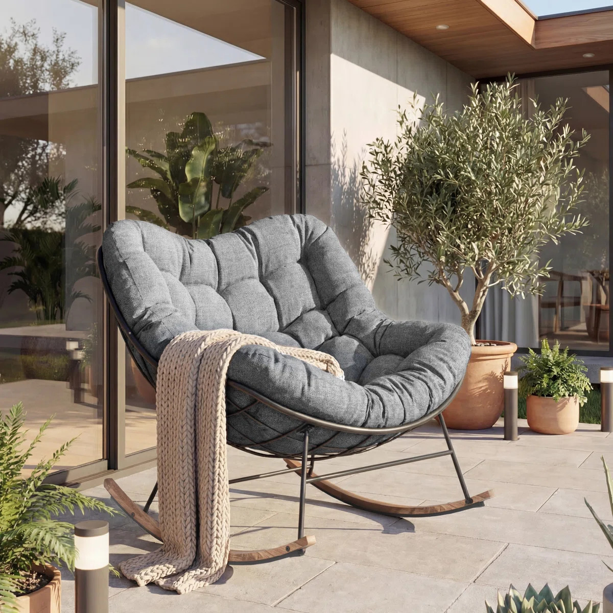 Gifty Powder Coated Steel Outdoor Chair | Wayfair North America
