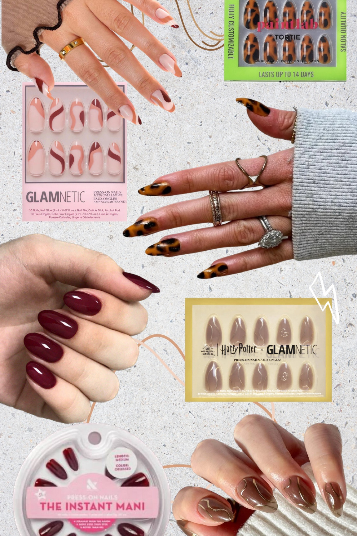 Fall press on nails!🍂🍁