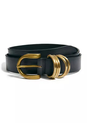 Free People Women's Rori Leather Belt, Black, S-M | Belk
