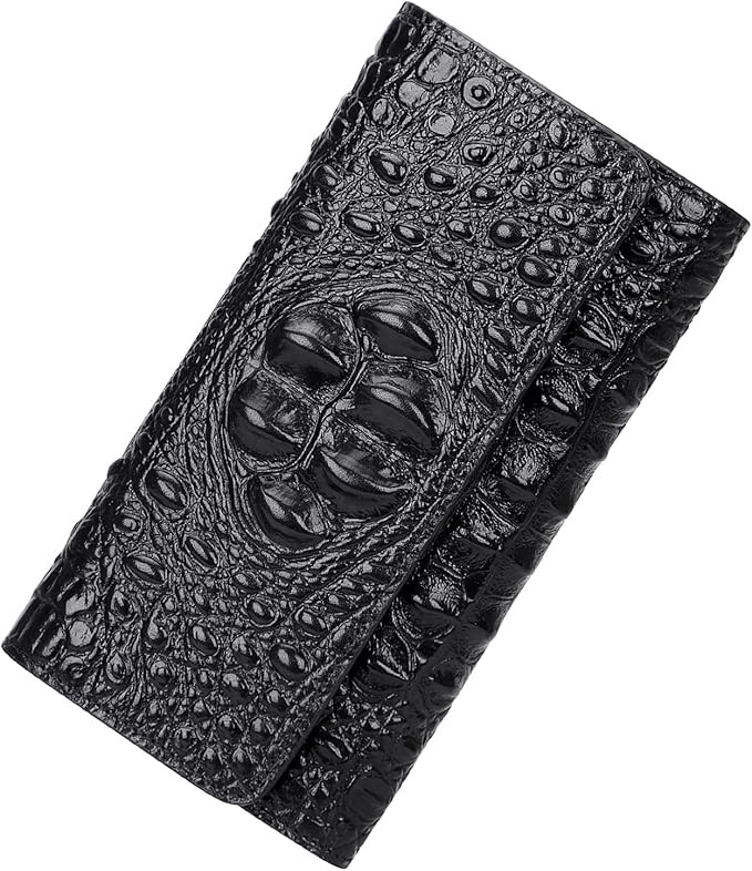 PIJUSHI Women Leather Wallet Embossed Crocodile Clutch Wallets for Women Card Holder Organizer (8... | Amazon (US)