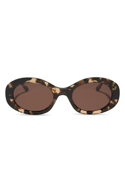 DIFF Lainey 52mm Oval Sunglasses in Espresso Tortoise /Brown at Nordstrom | Nordstrom