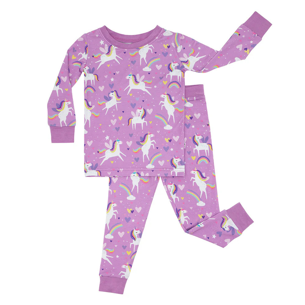 Sienna's Unicorns Two-Piece Bamboo Viscose Pajama Set | Little Sleepies