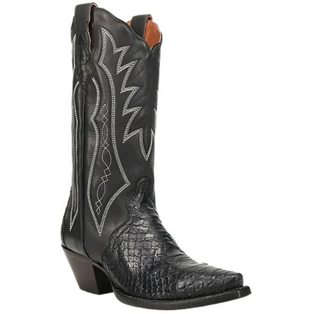Dan Post Women s Exotic Snake Western Boot Snip Toe Black 7 M US | Walmart (US)