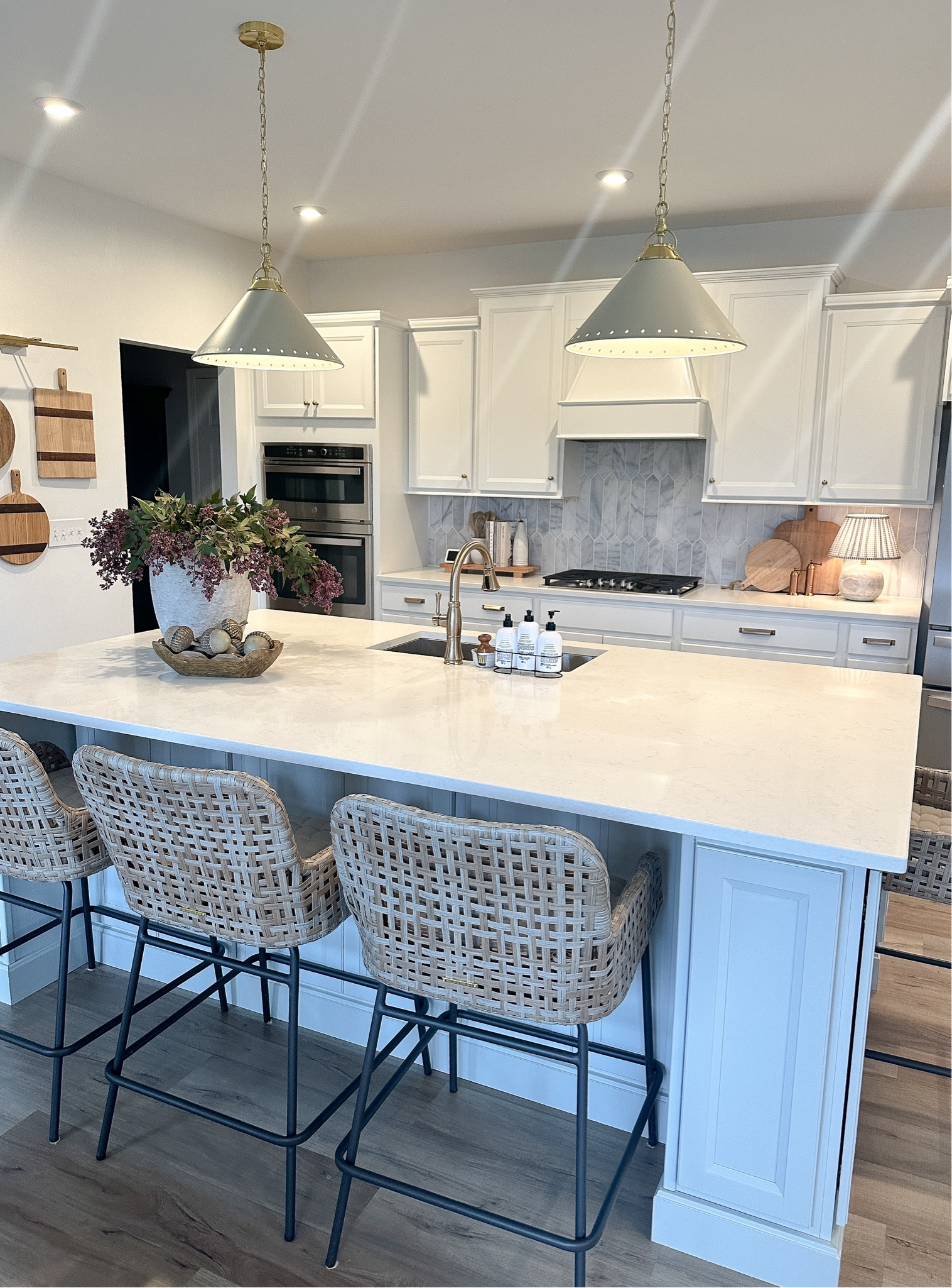 Bailey woven counter stools are on sale! 25% off! Saving you $95/stool. 

Kitchen design, kitchen decor, cutting boards, lamp, fall decor, marble backsplash 

#LTKSaleAlert #LTKFallSale #LTKHome