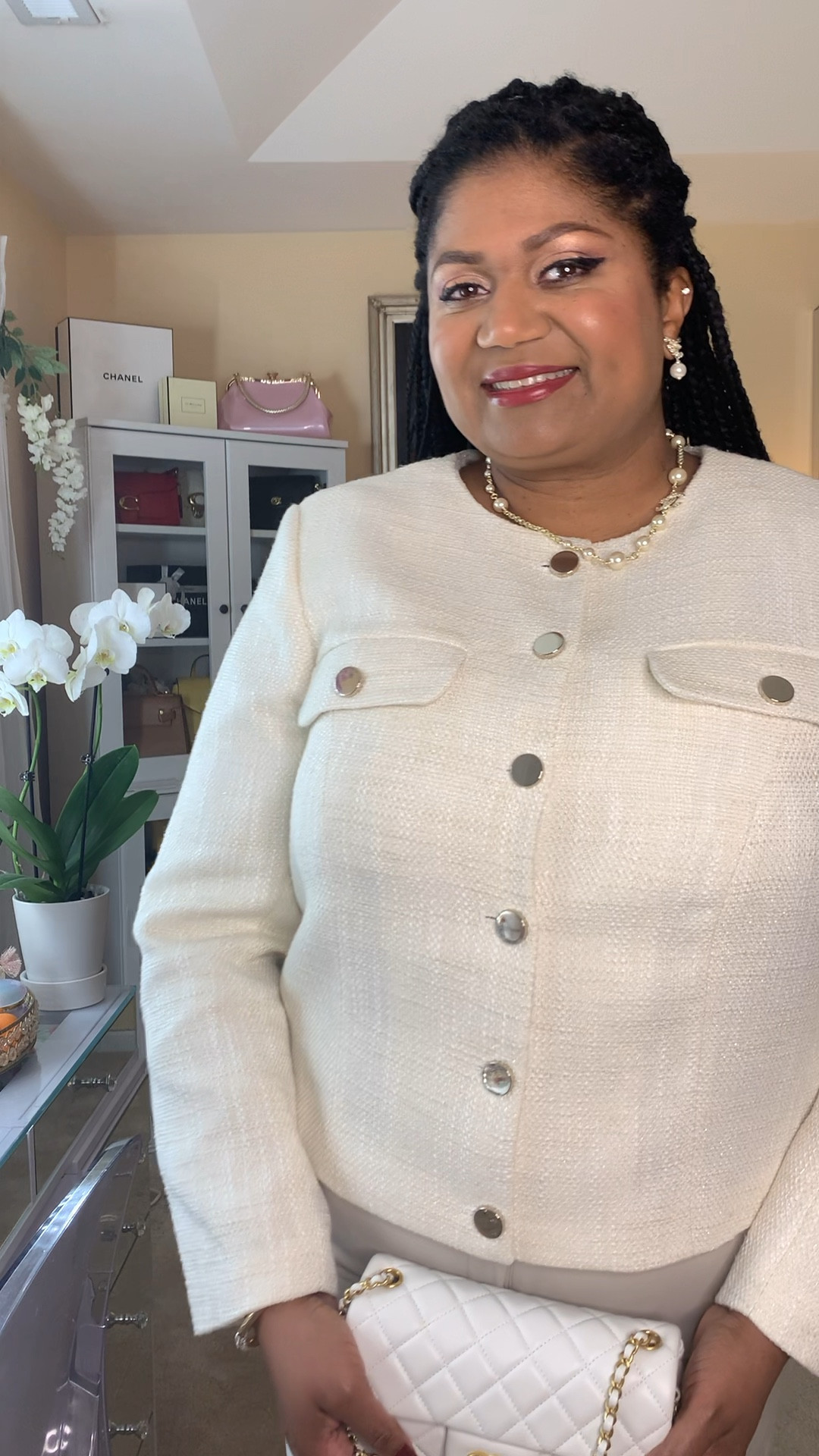 Chanel inspired jacket. Luxury on budget. This one is from Eloquii and it is currently sold out 😌 I have linked a few similar items. Also feel free to check back! 

#LTKstyletip #LTKFind #LTKcurves