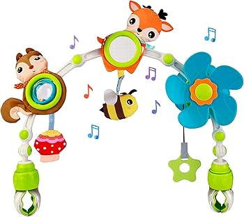 Baby Stroller Arch Mobile, Adjustable Musical Cirb Mobile Toys with Universal Clamps, Versatile A... | Amazon (US)