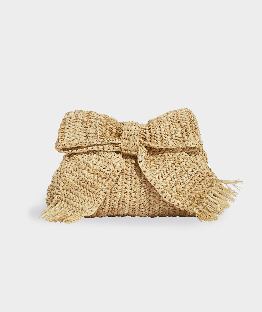 Raffia Bow Clutch | vineyard vines
