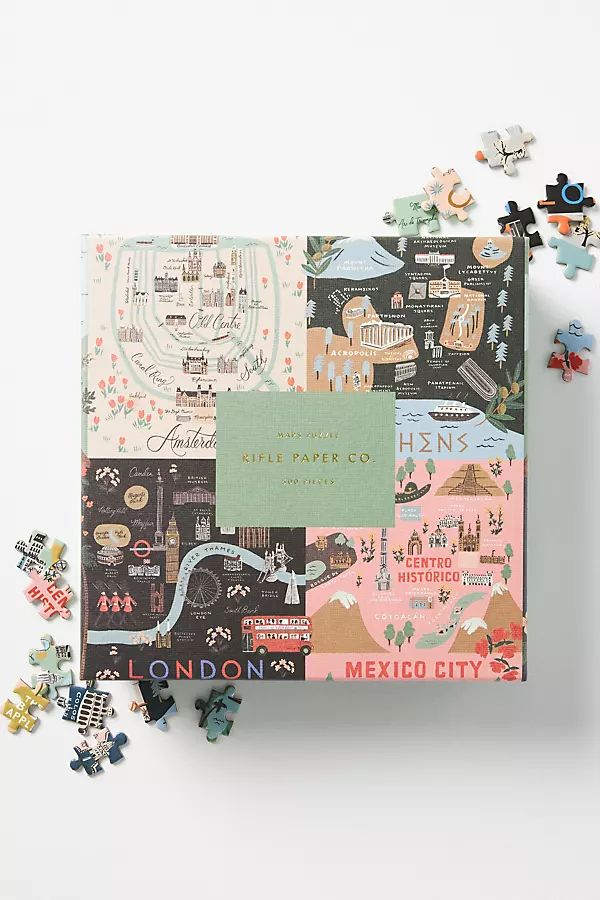 Rifle Paper Co. Maps Puzzle By Rifle Paper Co. in Assorted | Anthropologie (US)