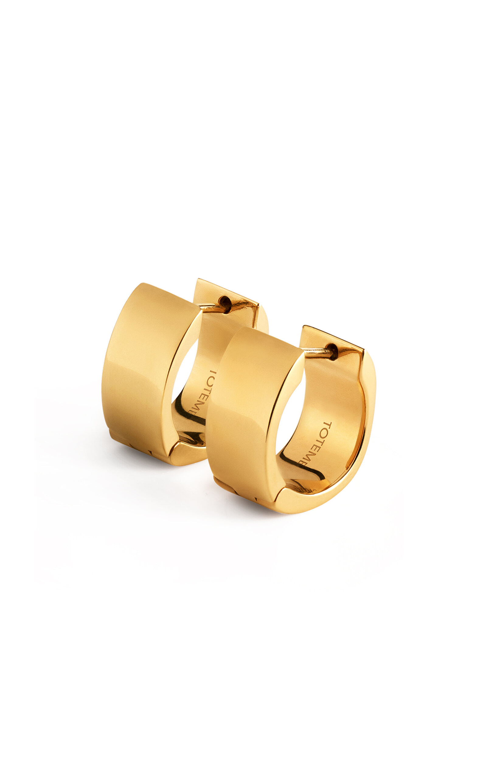 Toteme - Signature 18K Gold-Plated Hoop Earrings - Gold - OS - Moda Operandi - Gifts For Her | Moda Operandi (Global)