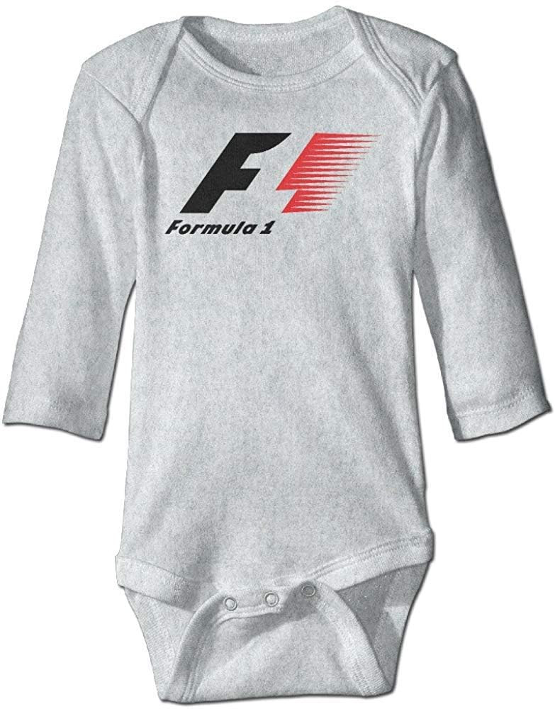 Fengziya Baby F1 Racing Formula 1 Baby Long Sleeve Bodysuit Gray | Amazon (US)