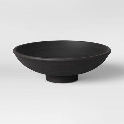 4" x 10" Decorative Earthenware Bowl Black - Threshold™ | Target