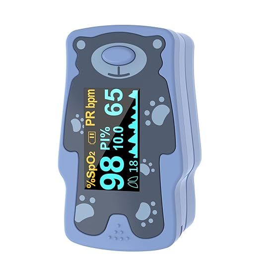 VOLUETH New Version Kids Pulse Oximeter Fingertrip, Blood Oxygen Saturation for Children, Portabl... | Amazon (US)