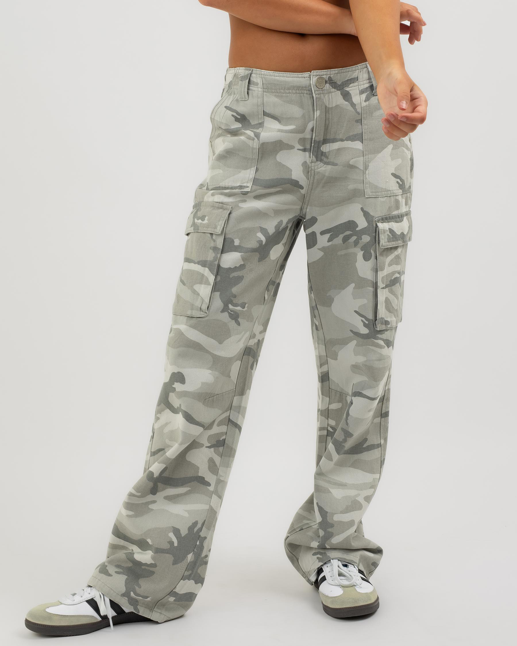 DESU Women's Dakota Pants in Snow Grey Camo Size 12 | City Beach (US)