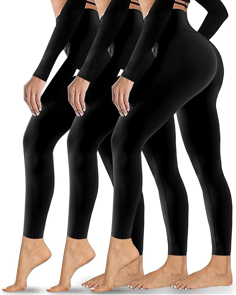 Diravo Black Leggings for Women,Tights Buttery Soft Tummy Control Pants Lined Legging for Yoga Wo... | Amazon (US)
