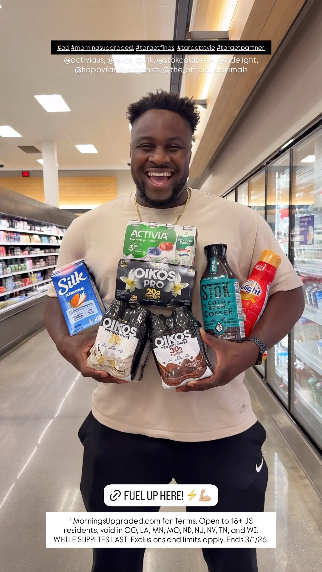 #ad | new year, new goals…  same @target run… I think? 💪🏽🤪 Be sure to add these breakfast staples to your grocery list & remember — now through February, get $5† back when you spend $10 or more on qualifying products (including the ones you see here!!) 

#morningsupgraded, #targetfinds, #targetstyle #TargetPartner #liketkit 

† MorningsUpgraded.com for Terms. Open to 18+ US residents, void in CO, LA, MN, MO, ND, NJ, NV, TN, and WI. WHILE SUPPLIES LAST. Exclusions and limits apply. Ends 3/1/26.

@activiaus, @oikos, @silk, @stokcoldbrew, @indelight, @happyfamilyorganics, @the_official_danimals @shop.ltk

#LTKdayinmylife #LTKfitnessgoals #LTKmorningroutine