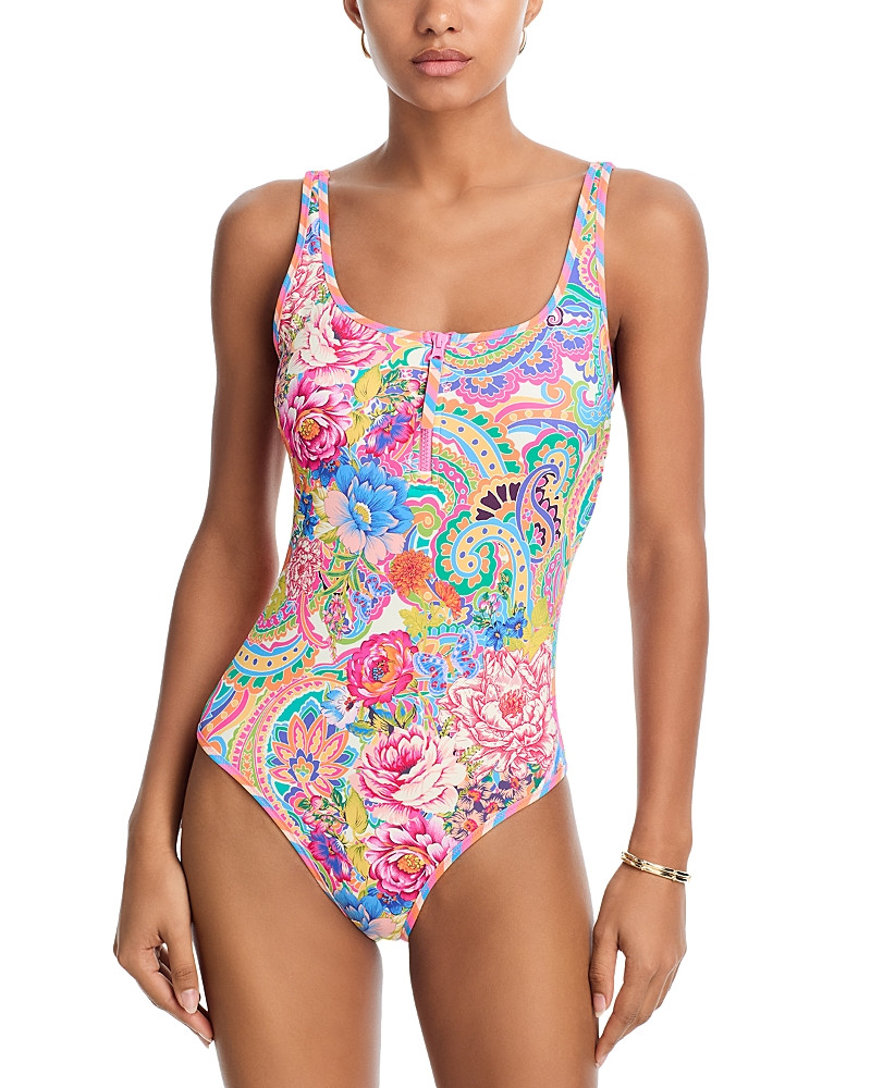 Johnny Was Crispire Zip Tank One Piece Swimsuit | Bloomingdale's (US)