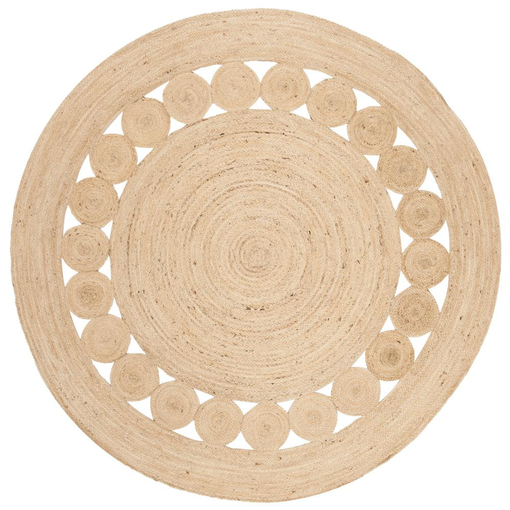 Natural Fiber Ivory 5 ft. x 5 ft. Round Indoor Area Rug | The Home Depot