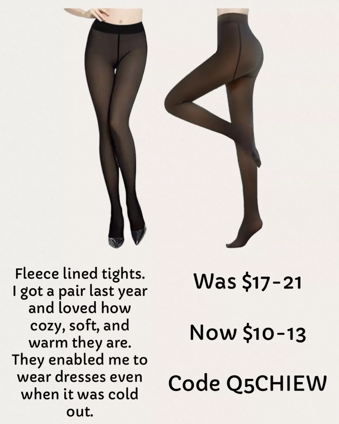 Fleece Lined Tights: Would You Wear 'Em?