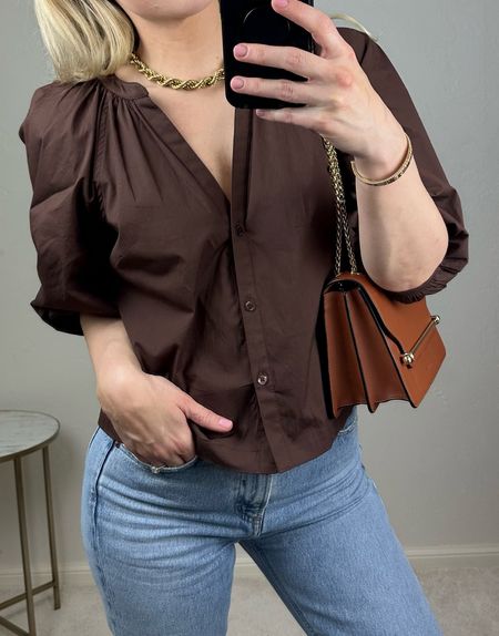 Brown top
Brown bag

Date night outfit
Spring outfit
#Itkseasonal
#Itkover40
#Itku

#LTKitbag