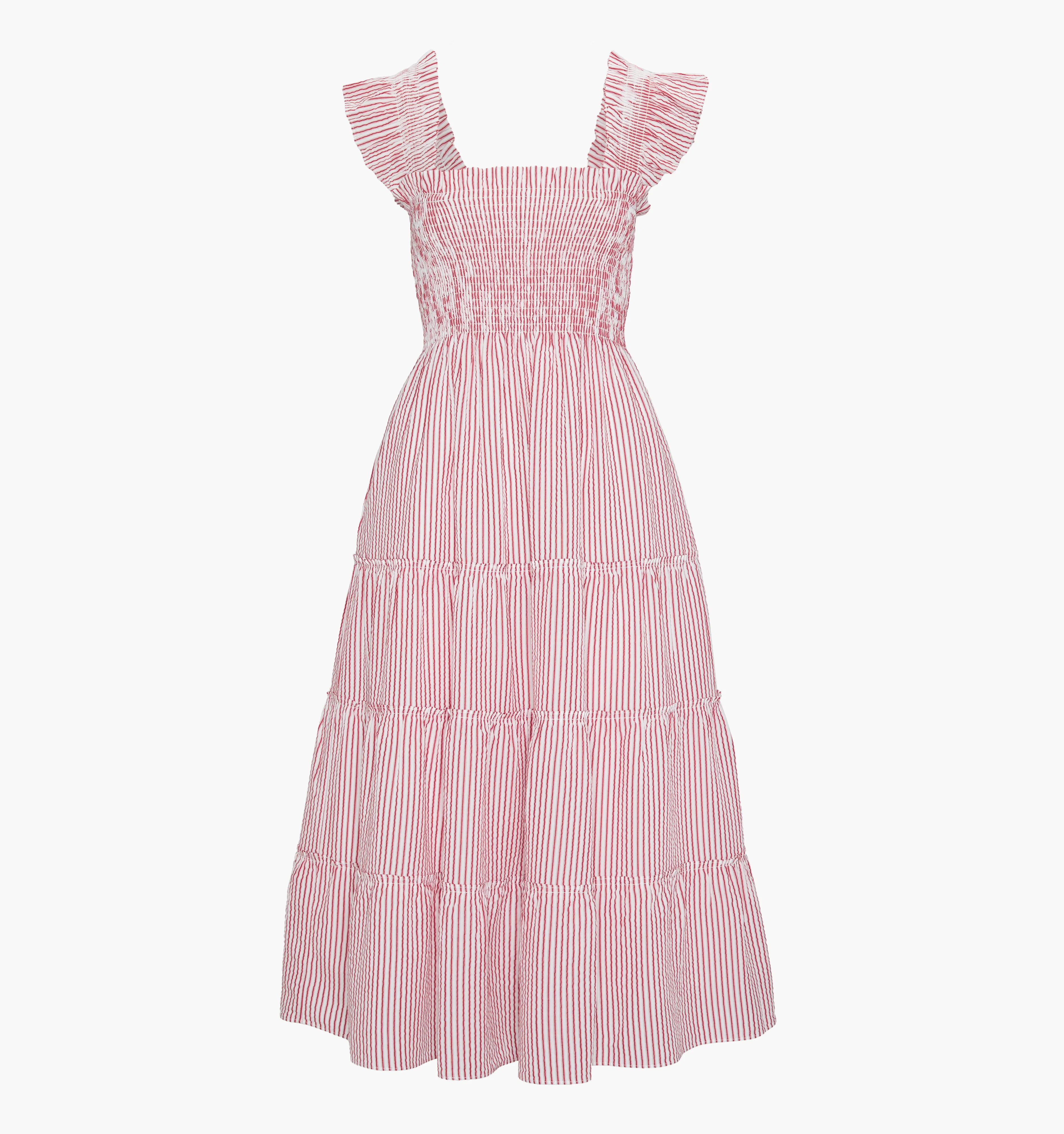 The Ellie Nap Dress - Red Ticking Stripe Red Ticking Stripe / XXL | Hill House Home US