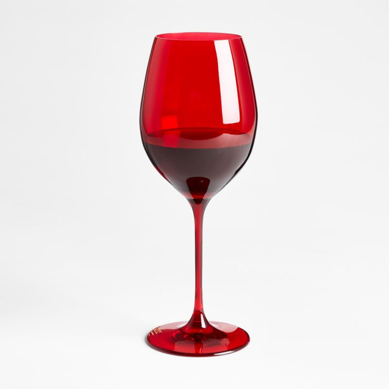 Oregon Red Christmas Wine Glass + Reviews | Crate and Barrel | Crate & Barrel