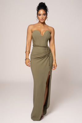 Olive Destination Linen Skirt Set | JLUXLABEL US