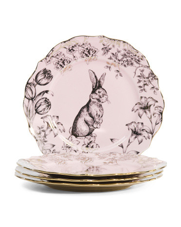 Set Of 4 Bunny Hill Dinner Plates  | TJ Maxx