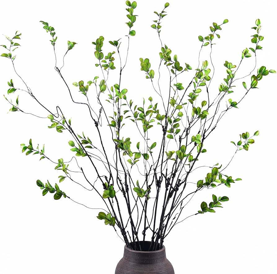 10Pcs Artificial Ficus Branches Fake Plants, 38.4 Inches Artificial Greenery Stems for Centerpiec... | Amazon (US)