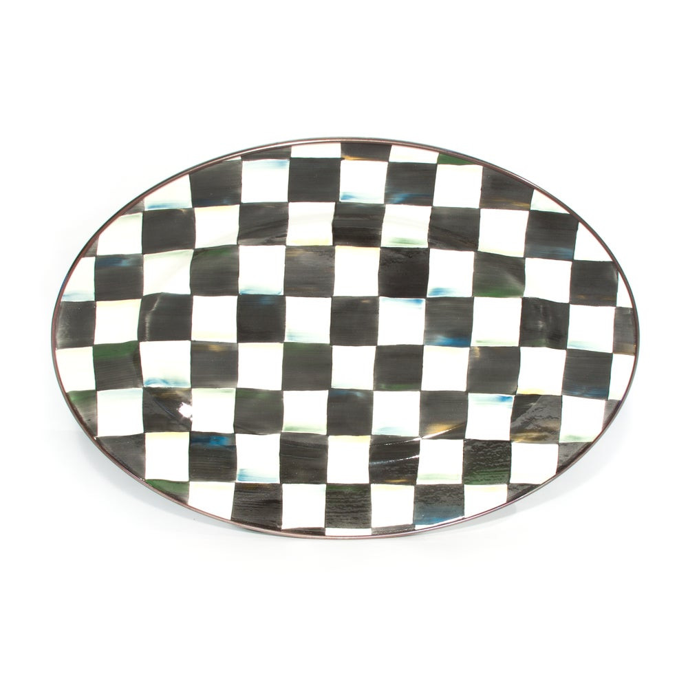 Courtly Check Small Oval Platter | MacKenzie-Childs