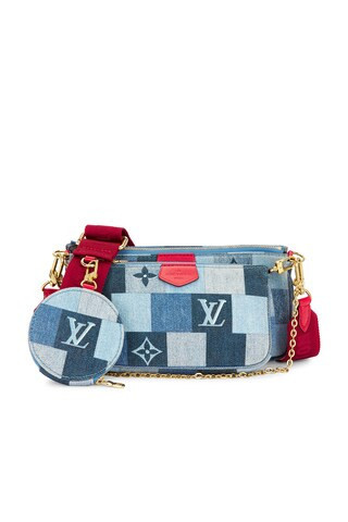 louis vuitton Louis Vuitton Denim Damier Pochette Accessoires Shoulder Bag in Blue - Blue. Size all. | FWRD 
