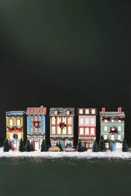 George & Viv Light-Up Holiday Townhouse | Anthropologie (US)