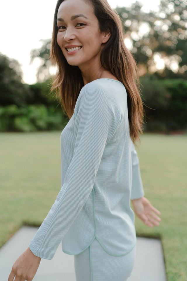 Pima Long-Long Set in Seaside | LAKE Pajamas