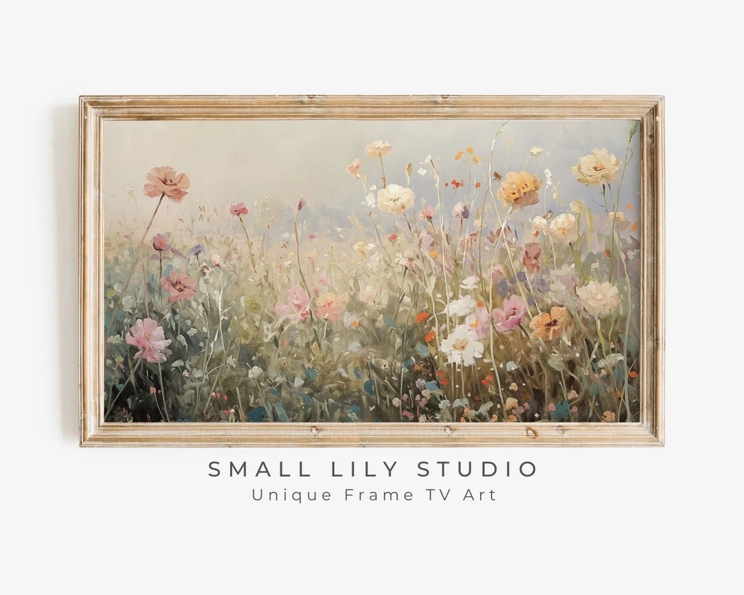 FRAME TV Art Summer Wildflowers, Samsung Frame Tv Art Field of Flowers, Spring Country Farmhouse ... | Etsy (US)