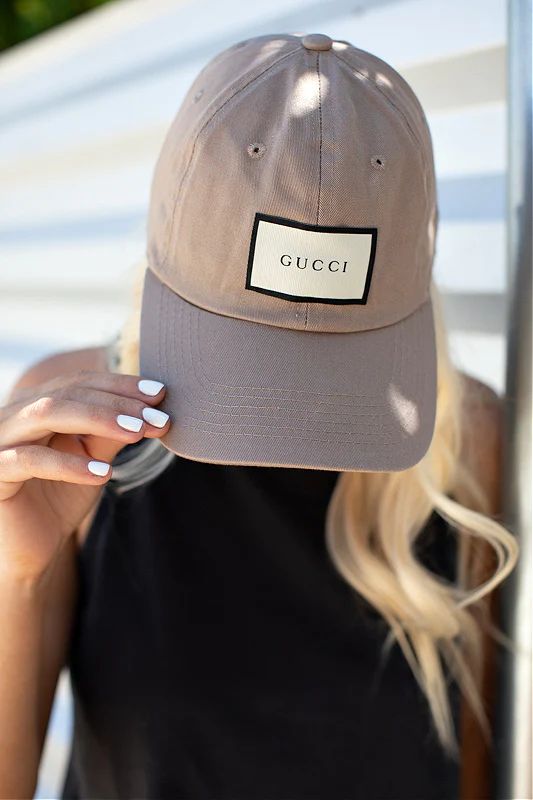 NEW! Re-purposed Patch Ball Cap in Tan | Glitzy Bella